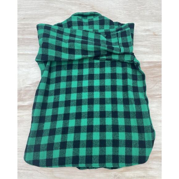 LL Bean Maine Guide Shirt Men's Wool Blend Green Size 27 Length 21.5 Width - Picture 8 of 8